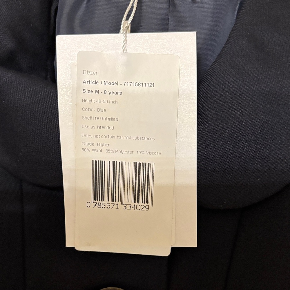 Kids Couture Navy Button-Front Blazer for Girls - Picture 4 of 6